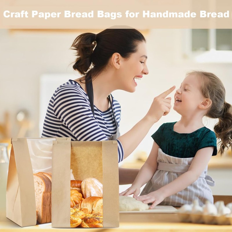 HXRYAGi 60 Pack Bread Bags for Homemade Bread Sourdough Bread