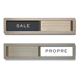 Kubik Letters Premium Dishwasher Magnet Clean Dirty (French) - Sale Propre Dishwasher Magnet Stainless Steel Grade 304 - Kitchen Organizers and Storage - Clean Dirty Magnet for Dishwasher