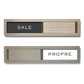 Kubik Letters Premium Dishwasher Magnet Clean Dirty (French) - Sale Propre Dishwasher Magnet Stainless Steel Grade 304 - Kitchen Organizers and Storage - Clean Dirty Magnet for Dishwasher
