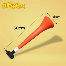FUN FAN LINE - Pack x3 Plastic Trumpets/Vuvuzela stadium horn for soccer and sports events. Soccer fan trumpet. Noisy air horn for cheerleading and animation. (Netherlands)