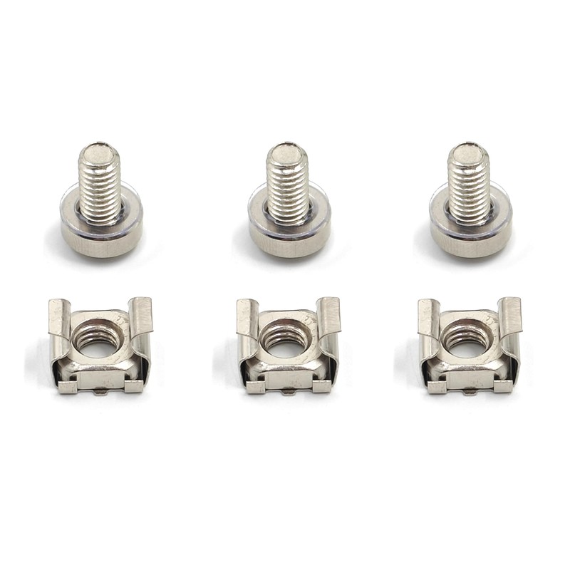 Duogalia 60-Pack Rack Screws & Cage Nuts - M6 x