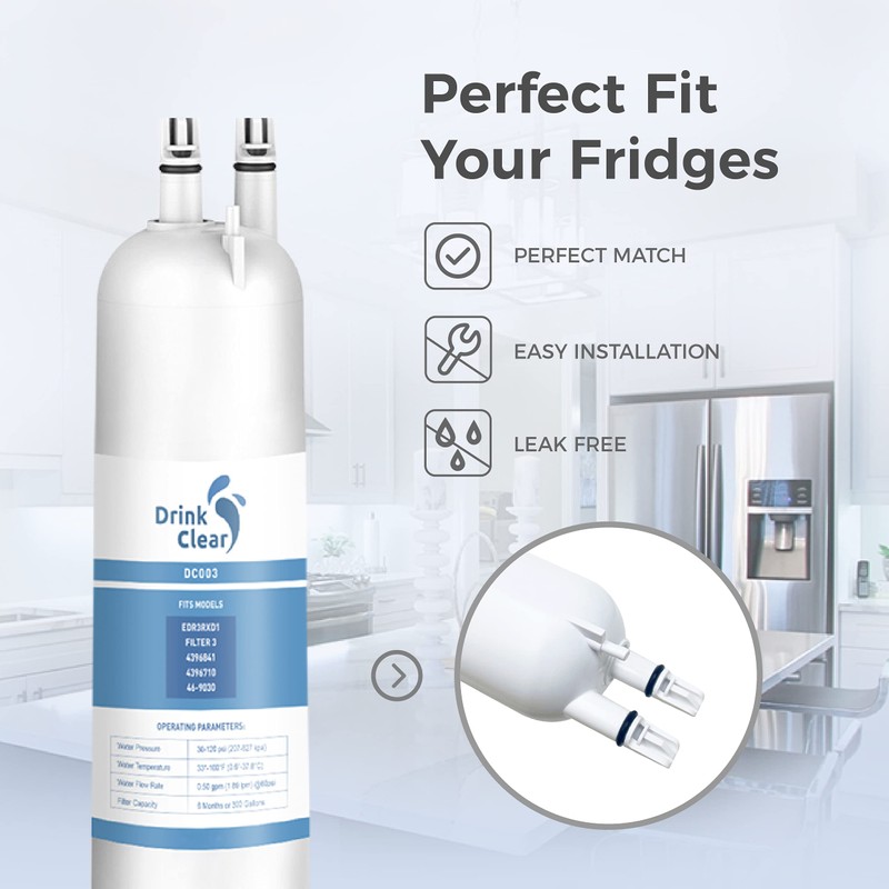 EDR3RXD1 Water Filter Replacement, Compatible with 4396841, Filter 3, 4396710,