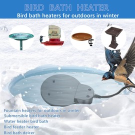 KNEOYR 500W De-icer Submersible Bird Bath Heater - Ideal for Livestock, Poultry, Horses, Cows, Birds, Chicken Waterers - Winter Use - Aluminum Cast for Efficiency