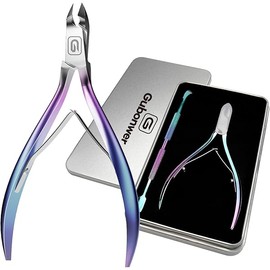 Cuticle Trimmer 3/4 Jaw Extremely Sharp Cuticle Nippers Scissors Stainless Steel Clippers Cutter Remover Pedicure Manicure Nail Tool, cuticle pusher, nail cuticle trimmer professional cuticle cutter
