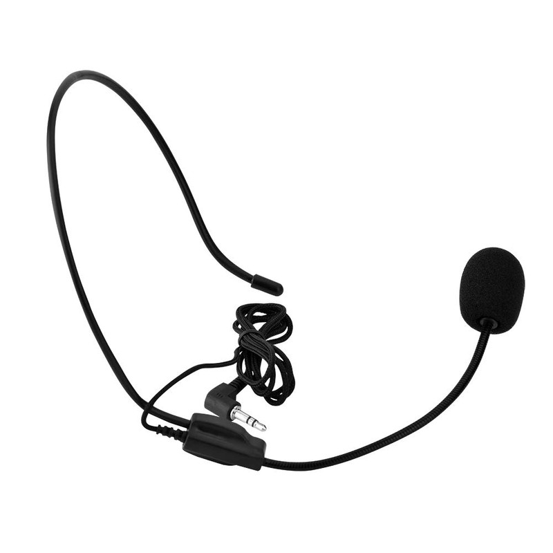 Ejoyous Microphone Headset, 3.5 mm Head-Mounted Cable Microphone Head Mounted