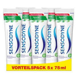 Sensodyne Sensitive Fluoride Toothpaste, 75 ml, Daily Toothpaste, for Pain Sensitive Teeth