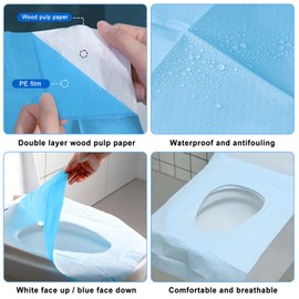 Toilet Cushion, 40 Pieces Toilet Protection On the Go, 40 x 60 cm Toilet Cushion, Disposable, Toilet Protection on the Go Suitable for Home, Travel, Public Toilet