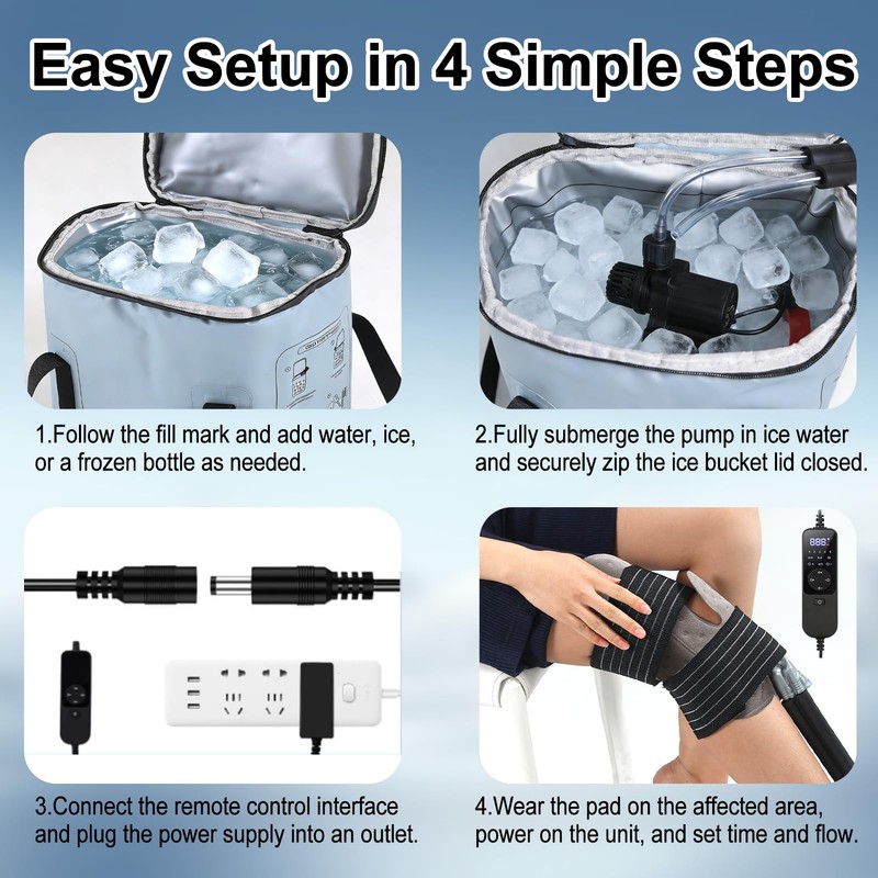 Jestonten Ice Machine for Knee After Surgery - 16-Quart Large