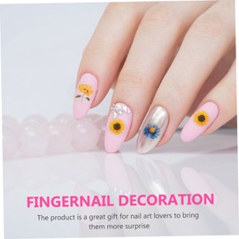Healeved 3sheets Nail Art Stickers Sunflower Nail Decals French Tip Strips for Party