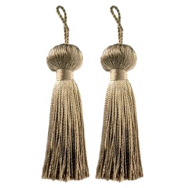 DÉCOPRO 3" Bell Tassel, Style# BT3, Color# A8 - Dark Sand Beige [Set of 2]