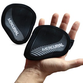MERCURYAL Pack of 2 Fitness Grip Pads, Grip Pads for Pull-Ups, Pull-Up Gloves, Grip Pads, Strength Training, Neoprene Grip Pads, Alternative for Gloves (Grey, L)