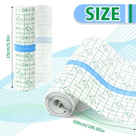 Tattoo Aftercare,Waterproof Bandages for Swimming,6 Inch x 5.5 Yard Tattoo Cover up Tape,Second Skin Tattoo Cover up Patch,Waterproof Bandaids,Transparent Film Dressing,Adhesive Bandage,Shower Shield