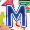 HAB & GUT -VM013- Tin Magnetic Letters, M, Vintage Neon