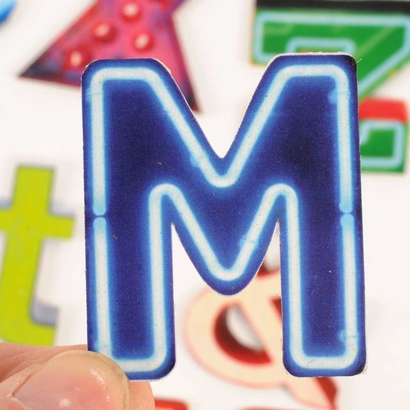 HAB & GUT -VM013- Tin Magnetic Letters, M, Vintage Neon