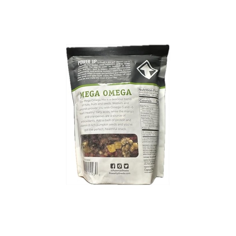 Power-Up Trail Mix, Mega Omega - Kosher (1 Pack of