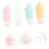 Baluue 4pcs Travel Refillable Toiletry Bottles Leak Travel Shampoo Containers