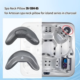Replacement Neck Head Rests to fit Artesian Hot Tub Pillow and Fit for Island Spas, Tropic Seas Spas, Grand Bahama, Grand Cayman, Captiva, Antigua, Saba, SantaCruz, Nevis Neck Head Rests