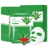 Aloe Vera Gesichtsmaske, Beruhigende & Feuchtigkeitsspendende Tuchmasken, 10 Stück, 25g