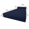 Danfuton Navy Blue Sleeper Chair Folding Foam Bed, Foldable Sleepover