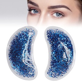 Gel Eye Pack, Eye Gel Ice Bag Dark Circles Reusable Eye Gel Pad Hot Cold Reusable Cooling Eye Corners Swelling Cold Eye Mask Gift for Girls (Blue)