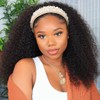 Smoothair Headband Wig Human Hair Kinky Curly Headband Wig 20