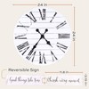 ALBEN Large Farmhouse Wall Clock - 24 inch Round Shiplap