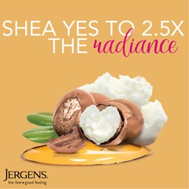 Jergens Shea Butter Hand and Body Lotion, Deep Conditioning Moisturizer, 3X More Radiant Skin, with Pure Shea Butter, Dermatologist Tested, 16.8 Oz, Pack of 3