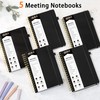 WEMATE 5 Pack Meeting Notebooks for Work（7"x10"） 200 Pages, PU