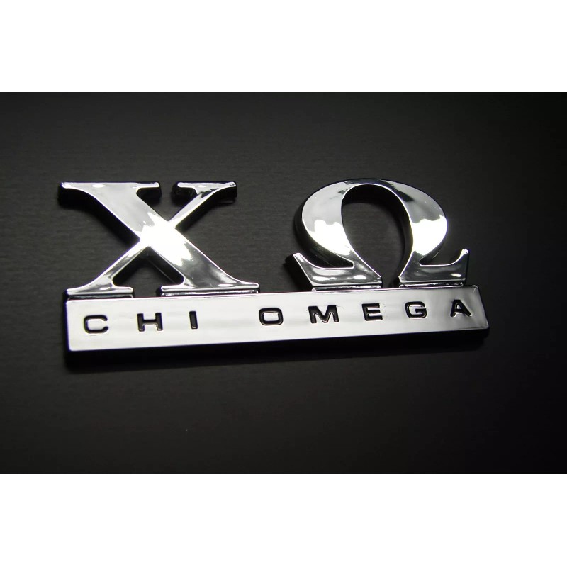 DIGIART INTERNATIONAL CHI OMEGA CAR EMBLEM STICKER LOGO BADGE DECAL