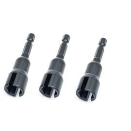PANOVOS (3pc) Power Wing Nut Driver Set,Slot Wing nuts Drill Bit Socket Wrenches Tools Set,1/4" Hex Shank Drills Bits for Panel Nuts screws eye hook bolt