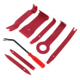 ePathChina 8Pcs Car Repair Kit, Durable Car Audio Dash Door Panel Window Molding Fastener Remover Tool Kit (Red)