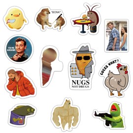 GTOTd Memes Funny Fridge Magnet Fridge Magnet (Pack of 12) Gifts Merch Funny Decoration Bumper Sticker Fridge Metal Magnet Flexible Reusable Magnetic Vinyl