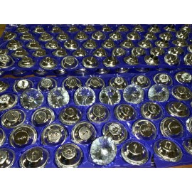 Galaxy Supply Inc. Crystal Clear Glass  Buttons 1"   excellent for haedborad  100 pcs/box UPC901931