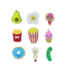 PUREPET Plush Squeaker Toys for Small to Medium Dogs Food Junkies Funny Snack Characters (6.5 Inch Banana)