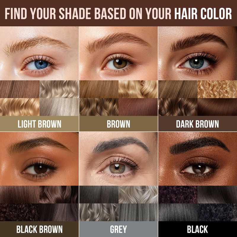 Eyebrow Pen for Women & Men, Natural Hair-Like Brows, Black