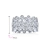 Geometric Circle Cubic Zirconia Wide Bezel CZ Bubble Stackable Eternity