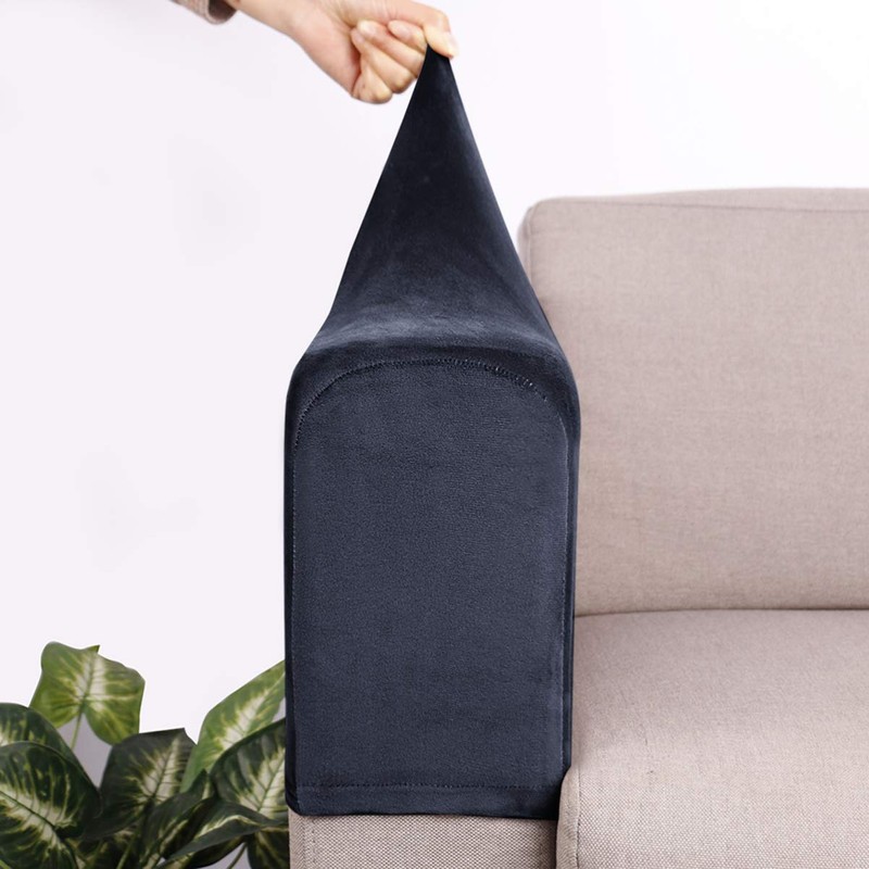 2Pcs Fabric Armrest Covers Universal Elastic Furniture Sofa Armrest Slipcover