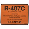 Diversitech R-407C Color Coded Refrigerant ID Label (04407)