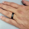 Carbon Fiber Ring with Orange Glowing Interior