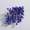 Teyglen Bride Wedding Blue Rhinestone Hair Clips Sparkly Crystal Hair