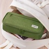 WEMATE Pencil Case, 5 Compartments, Large Capacity, Green
