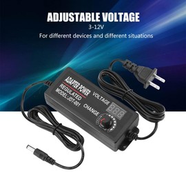 Yosoo- Adaptador de Corriente Ajustable AC/DC Fuente de alimentación antisinterferencia 9-24V / 3-12V / 4-24V(3-12v5a)