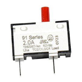 HQRP Push-to-Reset Thermal Circuit Breaker Switch 91-Series Compatible with Dyson DC25 DC24 Upright Vacuum Cleaner 914592-01 DY-91459201 Brushroll Reset 125VAC 250VAC 50VDC 2A, UL Listed