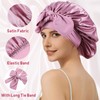 2+3 Satin Bonnet for Sleeping with Scrunchie, Satin Silk Bonnet