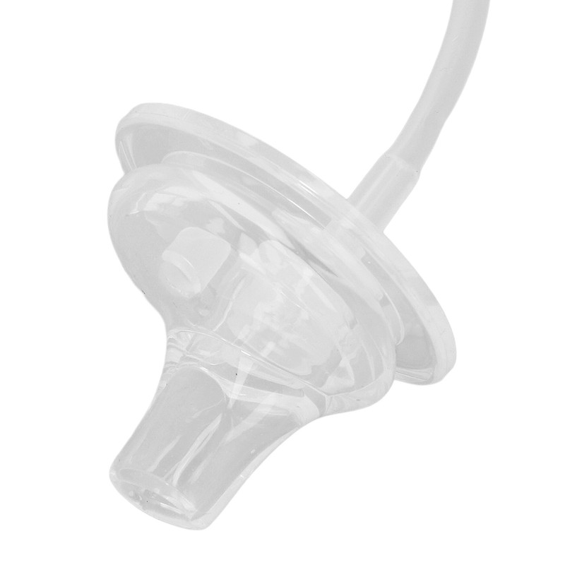 Bottle Nipple with Weighted Straw Duckbill Spout Transparent Soft Silicone
