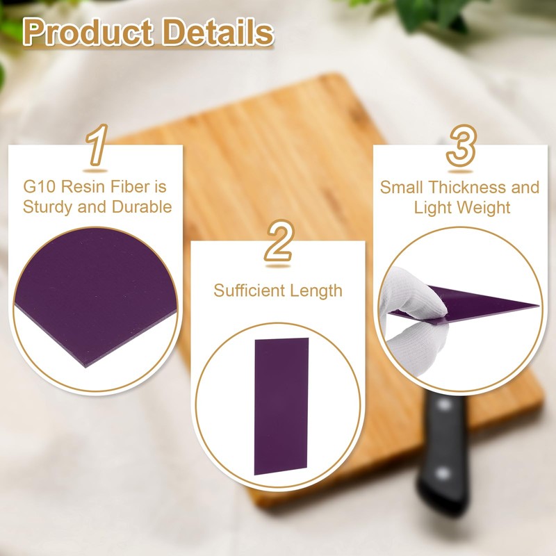 uxcell 2Pcs Knife Handle Liner, 7.1" x 3.1" x 0.04"