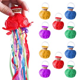 Ysqool 10Pack Colorful Streamer Poppers, No Mess Confetti Poppers, Party Poppers Hand Throw Confetti Cannon for Birthday, Wedding, Celebrations, Graduation, Retirement Party Supplies