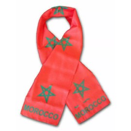RFCO Morocco Country Lightweight Flag Printed Knitted Style Scarf 8"x60"