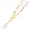 KOMBIUDA Cross Pendant Bracelet Rosary Beads Faux Pearl Baptism Present