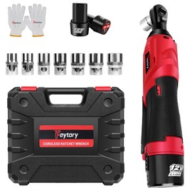 3/8” Ratchet Wrench Set, Quick Release Socket Wrench Set with 1 Pair of Gloves, Ratchet Spanner Set with Storage Case, Mechanics Tool Kit for DIY, Household, Car Bike Repair and Screw Driving (Red)